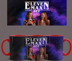  Stranger Things - Eleven és Max BFF bögre (Piros)
