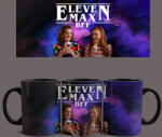  Stranger Things - Eleven és Max BFF bögre (Fekete) - szupicuccok