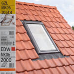 VELUX Fereastra VELUX GZL 78X118 1051B + Rama EDW 2000 (VELUX GZL MK06 1051B +EDW 2000)