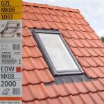 VELUX Fereastra VELUX GZL 78X140 1051 + Rama EDW 2000 (VELUX GZL MK08 1051 + EDW 2000)