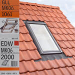 VELUX Fereastra VELUX GLL 78X118 1061 + Rama EDW 2000 (VELUX GLL MK06 1061 + EDW 2000)