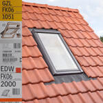 VELUX Fereastra VELUX GZL 66X118 1051 + Rama EDW 2000 (VELUX GZL FK06 1051 + EDW 2000)