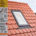 VELUX Fereastra VELUX GZL 78X118 1051 + Rama EDW 2000 (VELUX GZL MK06 1051 + EDW 2000)