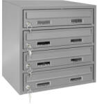 KĽUČKA M39R/4 cutie poștală modulară RAL9006 RAL 9006 / Argintie (3121K23178)