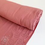  Dupla géz/muszlin 1-side border blush
