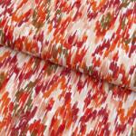  Viszkóz POPLIN STRETCH Stroke orange digital print