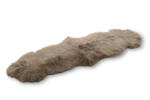 Wooline Covoraș din piele de oaie, oval, cappuccino 200 x 75 cm Covor