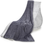 Wooline Pătură moale berbecuț, gri închis, striată Dimensiune: 200 x 230 cm Patura