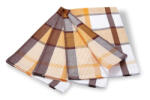 Wooline Prosoape de bucătărie jacquard în carouri portocalii, 3 buc, 50x70 cm
