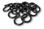 Wooline Inele din plastic pentru perdele, negre
