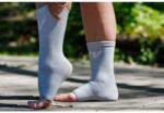 Wooline Bandaj elastic pentru gleznă, călcâi complet acoperit, gri Mărime: M