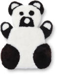 Wooline Covoraș panda din piele de oaie, alb/maro închis Covor