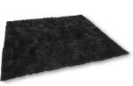 Wooline Covor din piele de oaie, negru, neted 200 x 220 cm Covor