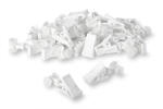 Wooline Clipsuri din plastic pentru perdele, pentru șine din plastic, albe, rotative