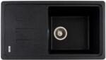 FLOW FCB-7843SLG/1T, Chiuveta de bucatarie din granit cu o cuva si scurgator, seria SLIM LONG, Graphite, 780x435x200 mm, FLOW (18251) Chiuveta