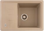 FLOW FCB-6143SS/1T, Chiuveta de bucatarie din granit cu o cuva si scurgator, seria SLIM, Sahara, 615x430x200 mm, FLOW (18267) Chiuveta