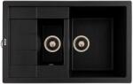 FLOW FCB-7749APG/1.5T, Chiuveta de bucatarie din granit cu o cuva si scurgator, seria ANILA PLUS, Graphite, 775x495x200 mm, FLOW (18263) Chiuveta