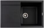 FLOW FCB-7849HG/1T, Chiuveta de bucatarie din granit cu o cuva si scurgator, seria HORIZON, Graphite, 780x495x230 mm, FLOW (18244) Chiuveta