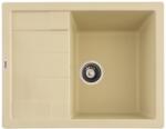 FLOW FCB-6449AI/1T, Chiuveta de bucatarie din granit cu o cuva si scurgator, seria ANILA, Ivory, 645x495x200 mm, FLOW (18248) Chiuveta