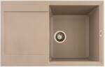 FLOW FCB-7849HS/1T, Chiuveta de bucatarie din granit cu o cuva si scurgator, seria HORIZON, Sahara, 780x495x230 mm, FLOW (18246) Chiuveta