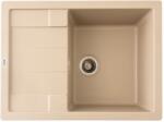 FLOW FCB-6449AS/1T, Chiuveta de bucatarie din granit cu o cuva si scurgator, seria ANILA, Sahara, 645x495x200 mm, FLOW (18249) Chiuveta