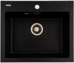 FLOW FCB-5949PBM/1, Chiuveta de bucatarie din granit cu o cuva, seria PRIZMA, Black/Metallic, 590x495x200 mm, FLOW (18258) Chiuveta