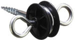 UKAL Izolator poarta gard electric dublu UKAL CLASSIC , suport fir E i cordon cu fixare pe E urub (125UKA253)