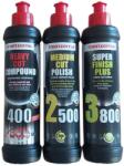 menzerna Paste de lustruire 400, 2500, 3800 Menzerna, set de 3 bucăți a câte 250 ml
