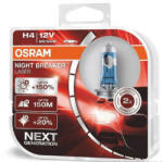 OSRAM Set de 2 bucăți H4 OSRAM Night Breaker Laser +150% de nouă generație