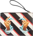 Seletti Poșetă Toiletpaper Stripes Hands With Snakes plată 28 cm cu toartă (02586)