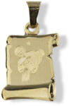 Gold horoscope pendants 14 karátos arany vízöntő horoszkóp medál - AU1-1-3-11-90 (AU1-1-3-11-90)