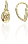 Gold earrings for ladies AU84218 - 14 karátos arany fülbevaló elöl kapcsolódó zárral (AU84218)