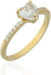Gold rings AU84892 - 14 karátos női arany gyűrű szív alakú kővel Méret: 54 (AU84892)