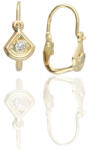 Gold earrings for ladies AU84952 - 14 karátos arany fülbevaló elöl kapcsolódó zárral (AU84952)