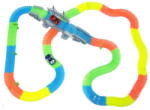 AMEWI Jucarie creativa AMEWI Pista flexibila de curse cu 2 masinute led Magic Traxx Hipodrom cu 373 piese (100615)
