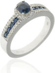 Moon Diamomds Gyémánt és zafír (0, 72ct) kővel díszített női Moon Diamond gyűrű - 50-00437A-1555F-54 (50-00437A-1555F-54)