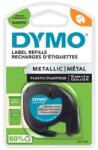 DYMO Bandă pentru mașini de etichetat, plastic, 12 mm x 4 m, DYMO "Letratag", argintiu S0721730 (S0721730)