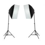  Kit 2 x lumina E27 135W cu softbox 50 x 50cm si stativ (DYB-5050/LS280/FX11x2)