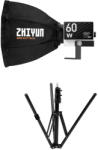 ZhiyunTech Zhiyun Molus G60 LED 60W 2700-6500K Combo cu stativ (MOLUS-G60-COMBO/LS200F2)