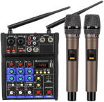 NWPro G4 Mixer Audio cu 4 Canale + 2 Microfoane wireless (G4)