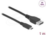Delock - Kétirányú USB Type-C - DisplayPort kábel (DP Alt Mode) 8K 60 Hz 1 m DP 8K ellenőrzött - 86038 (86038)
