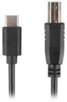 Lanberg USB 2.0 Type C USB Átalakító Fekete 3m CA-USBA-13CC-0030-BK (CA-USBA-13CC-0030-BK)