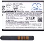 Cameron Sino Alcatel OT-1066D CAMERON SINO Li-Ion akku 3.7V/400mAh, Alcatel TLi004FA kompatibilis, FEKETE (CS-OTH103SL)