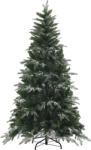 HomCom Műfenyő Kristály Hópelyhekkel és 850 Tűzálló Ággal, Ø110x180 cm, Zöld