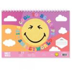 Luna Smiley kreatív színezhető vázlatfüzet sablonnal és matricákkal több változatban