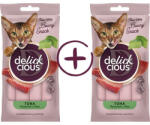Delickcious DELICKCIOUS, Recompense cremoase cu ton si aloe pentru pisici, 2x60g - fourpaws