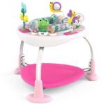 Bright Starts Trampolin pentru bebelusi Bright Starts Bounce Baby, 2 in 1, cu 7 jucarii, roz (12663)