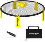 SPORTNOW Set joc mini-volei de exterior cu filet, 3 mingi și pompă, portabil cu sac de transport galben | Aosom Romania (A71-052V00YL)