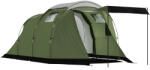 Outsunny Cort de camping pentru 3-4 persoane stabil 3000mm impermeabil cort de familie cu cameră de dormit antreu zonă de zi Verde | Aosom Romania (A20-580V00GN) Cort