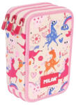 MILAN Penar echipat Milan 1364FLCBG, 3 fermoare, Motiv flowicorn, Bej (081364FLCBG) Penar